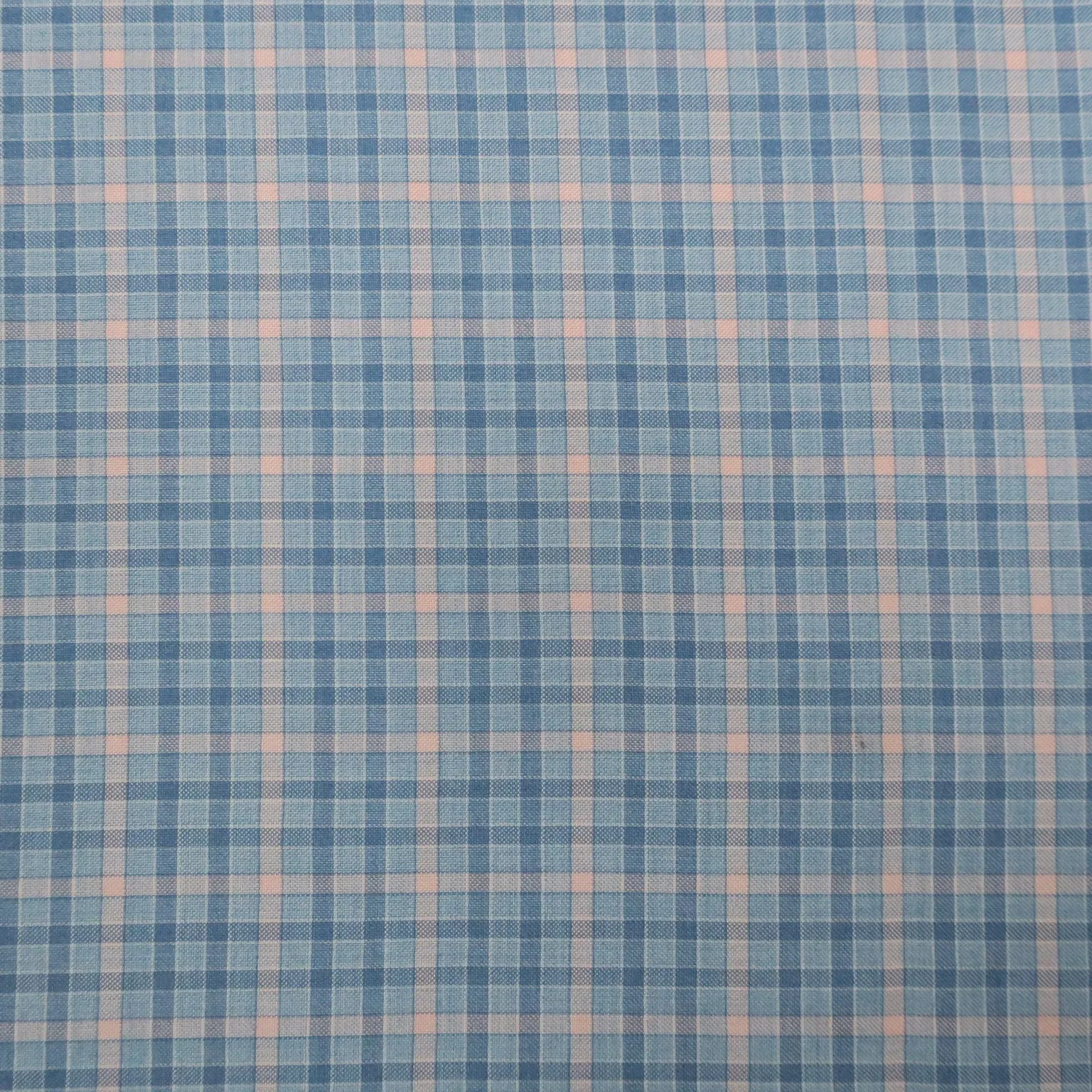 Light Blue Windowpane Wool Dorsilk Dormeuil Fabric