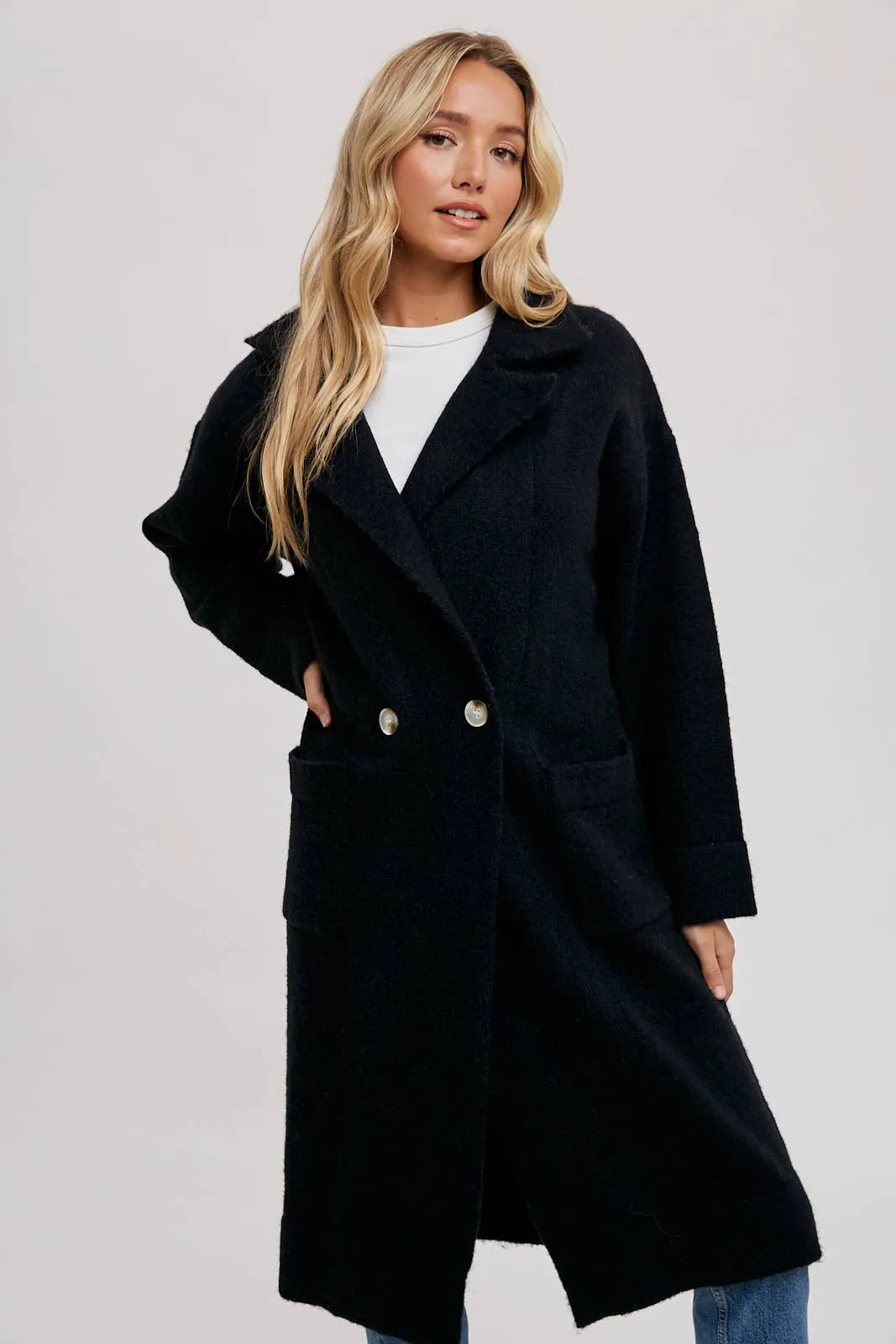 LONG LINE SWEATER TRENCH COAT