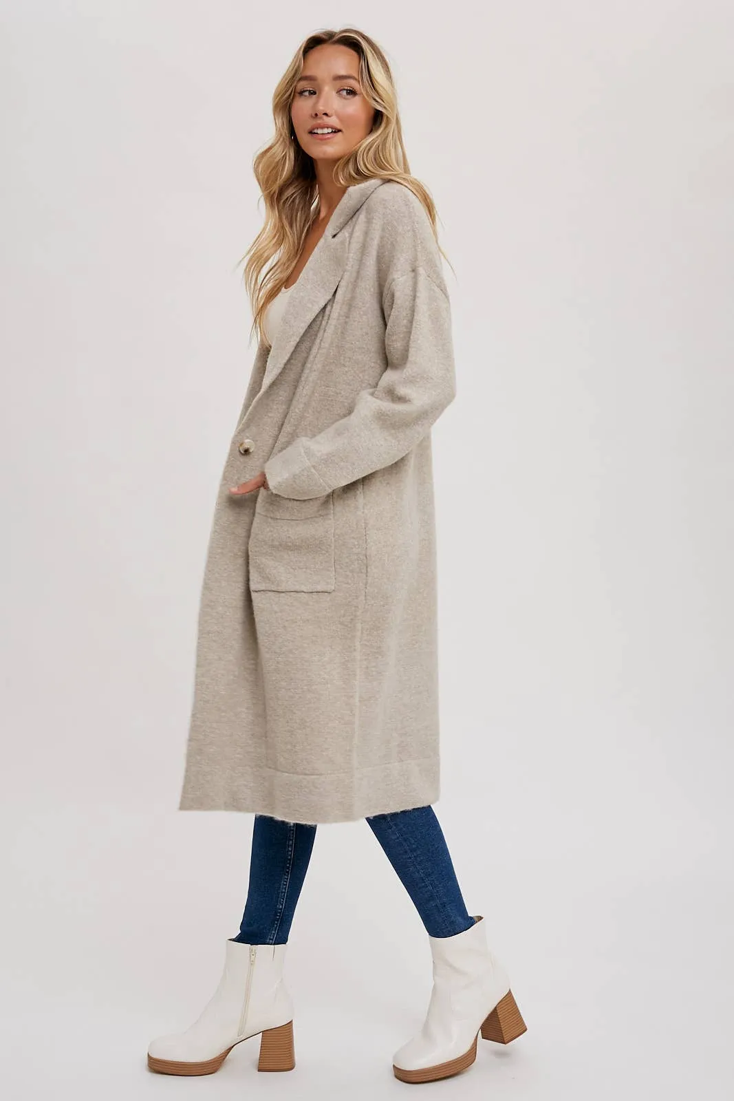 LONG LINE SWEATER TRENCH COAT