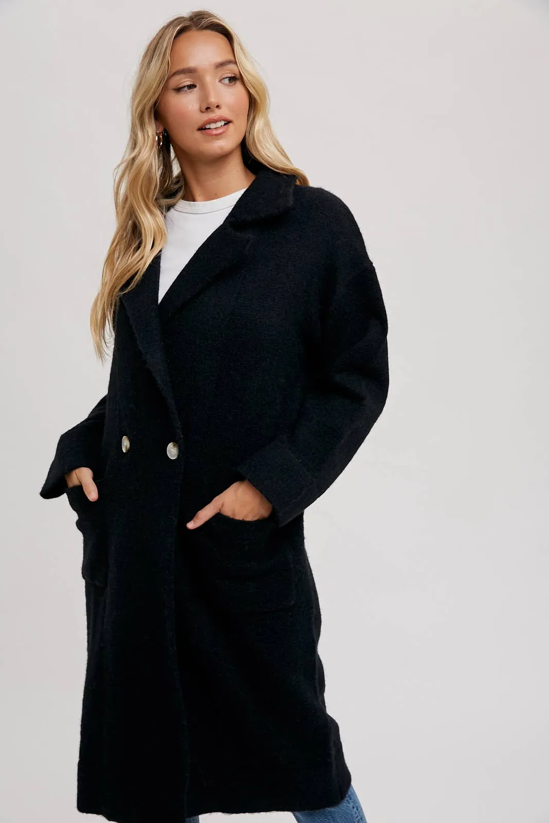 LONG LINE SWEATER TRENCH COAT