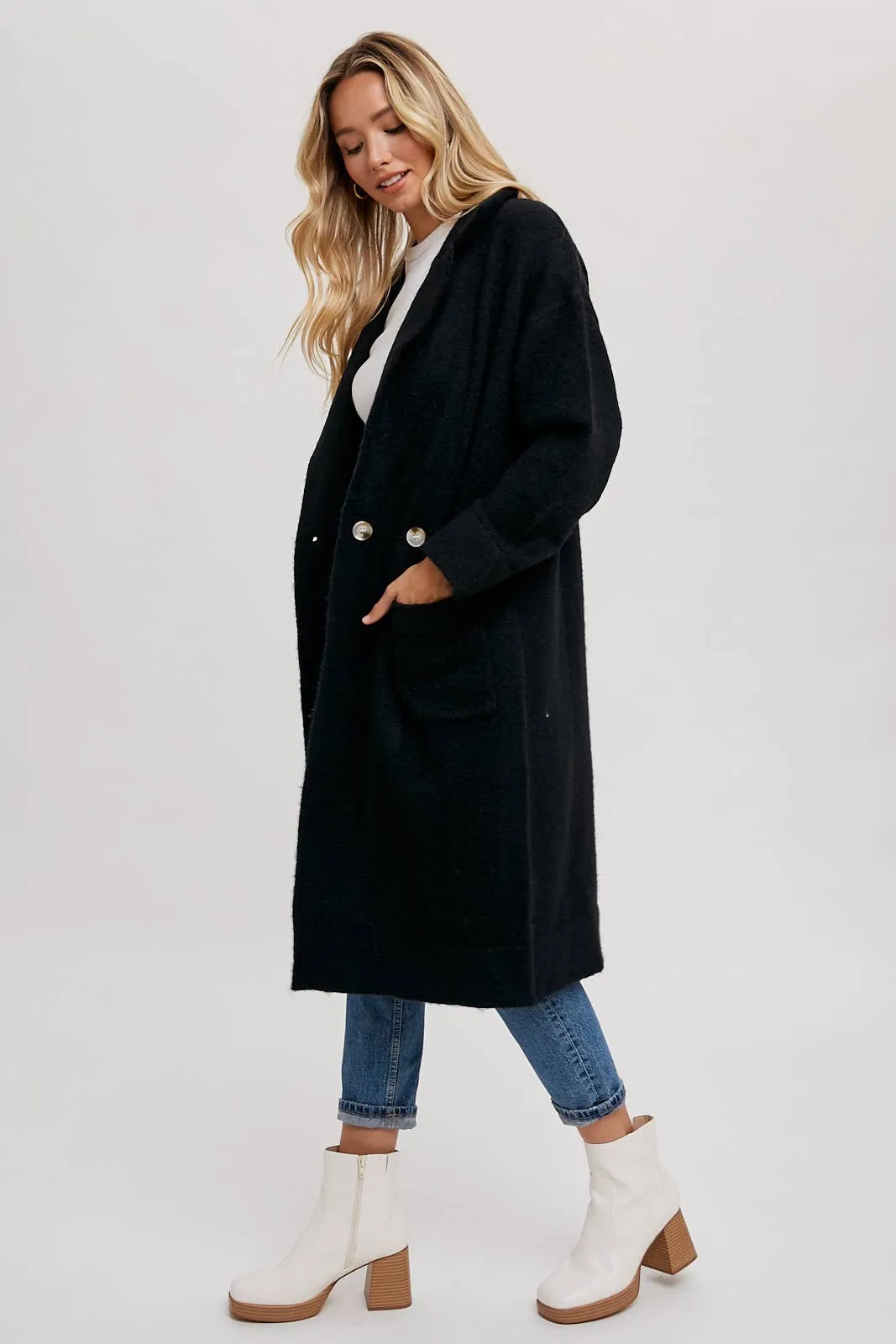 LONG LINE SWEATER TRENCH COAT