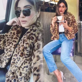 Luxury Leopard Soft Fur Jacket