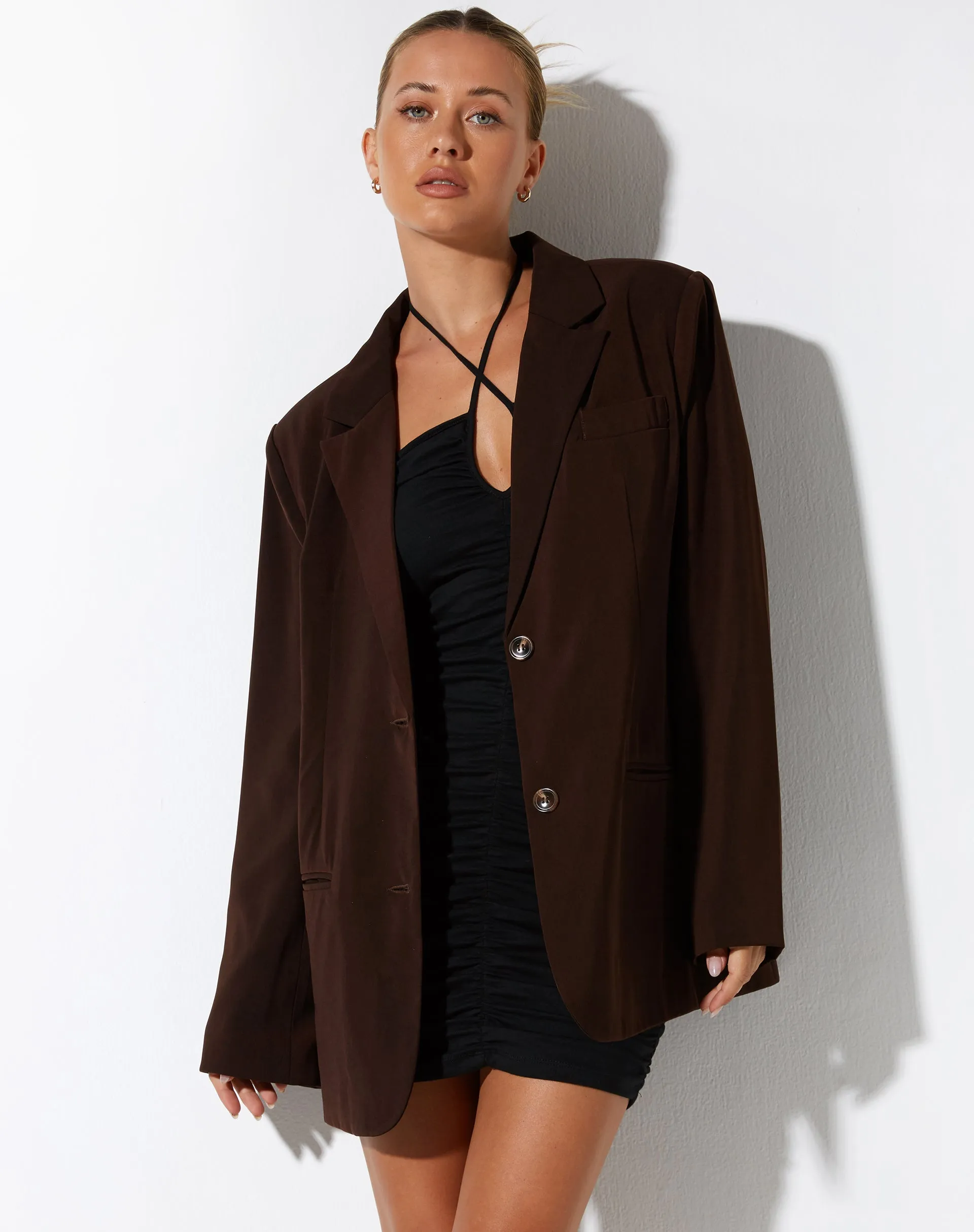 Mazaya Blazer in Tailoring Dark Chocolate