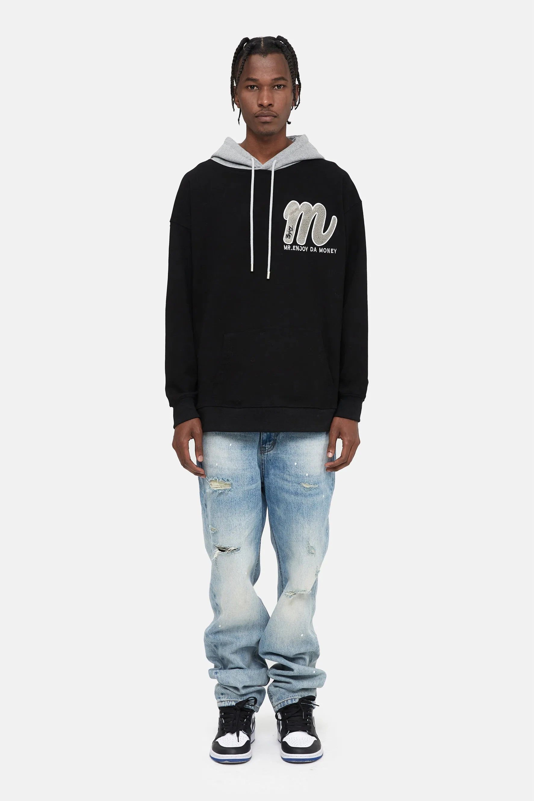 MEDM EMBROIDERED LOGO HOODIE