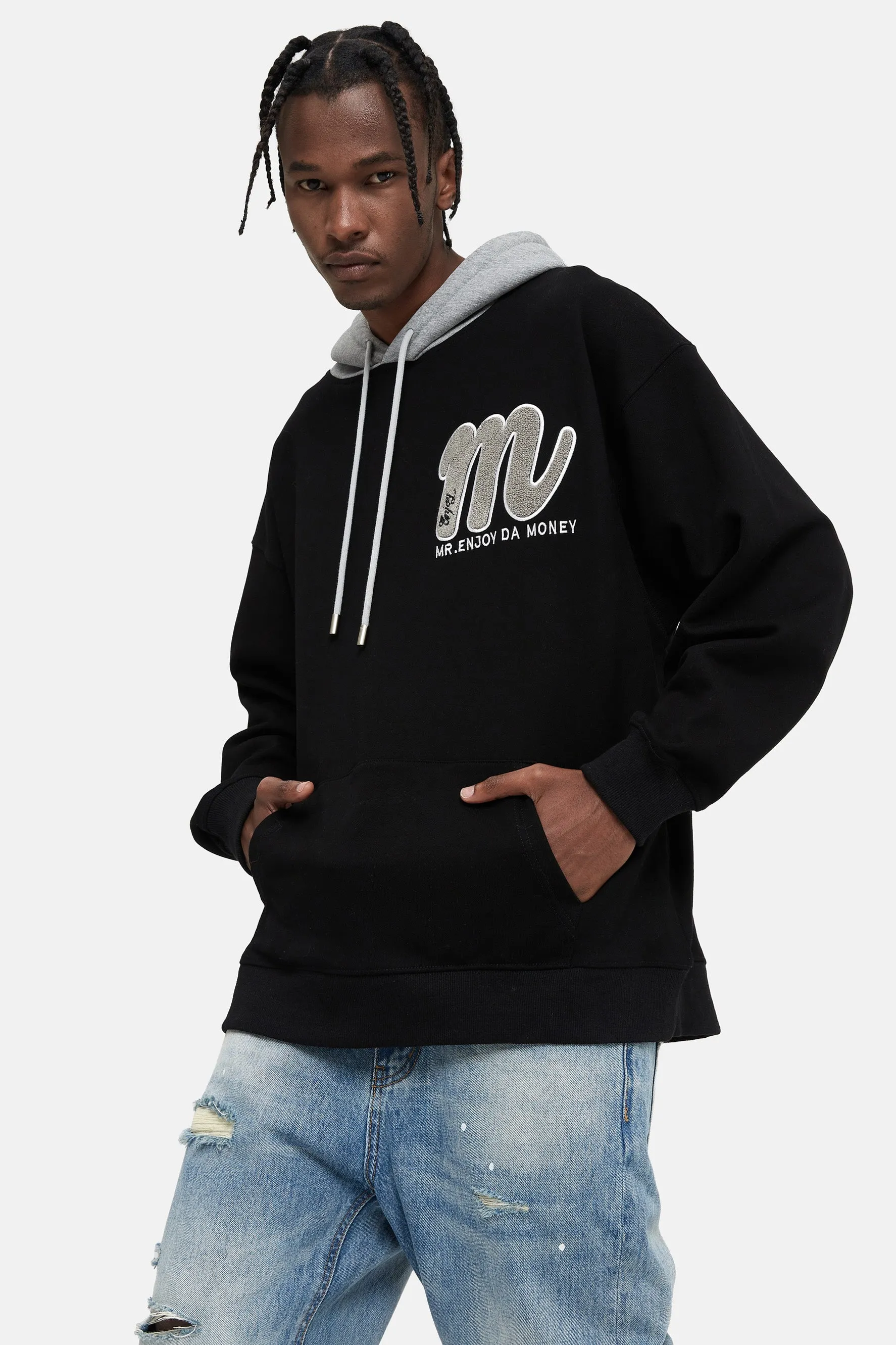 MEDM EMBROIDERED LOGO HOODIE