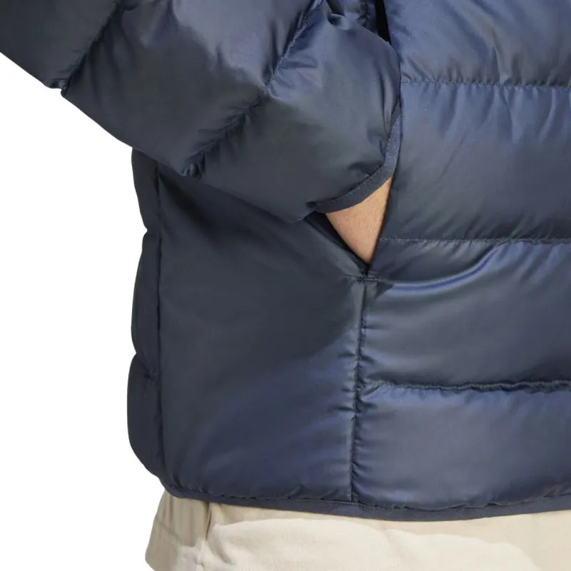 Men's adidas Navy Blue Essentials Light Down Jacket - Eco-Friendly Comfort & Style