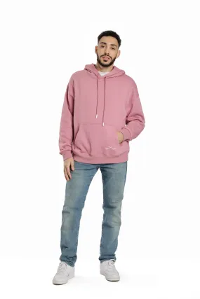 Men's relaxed fit hoodie in orchid pink