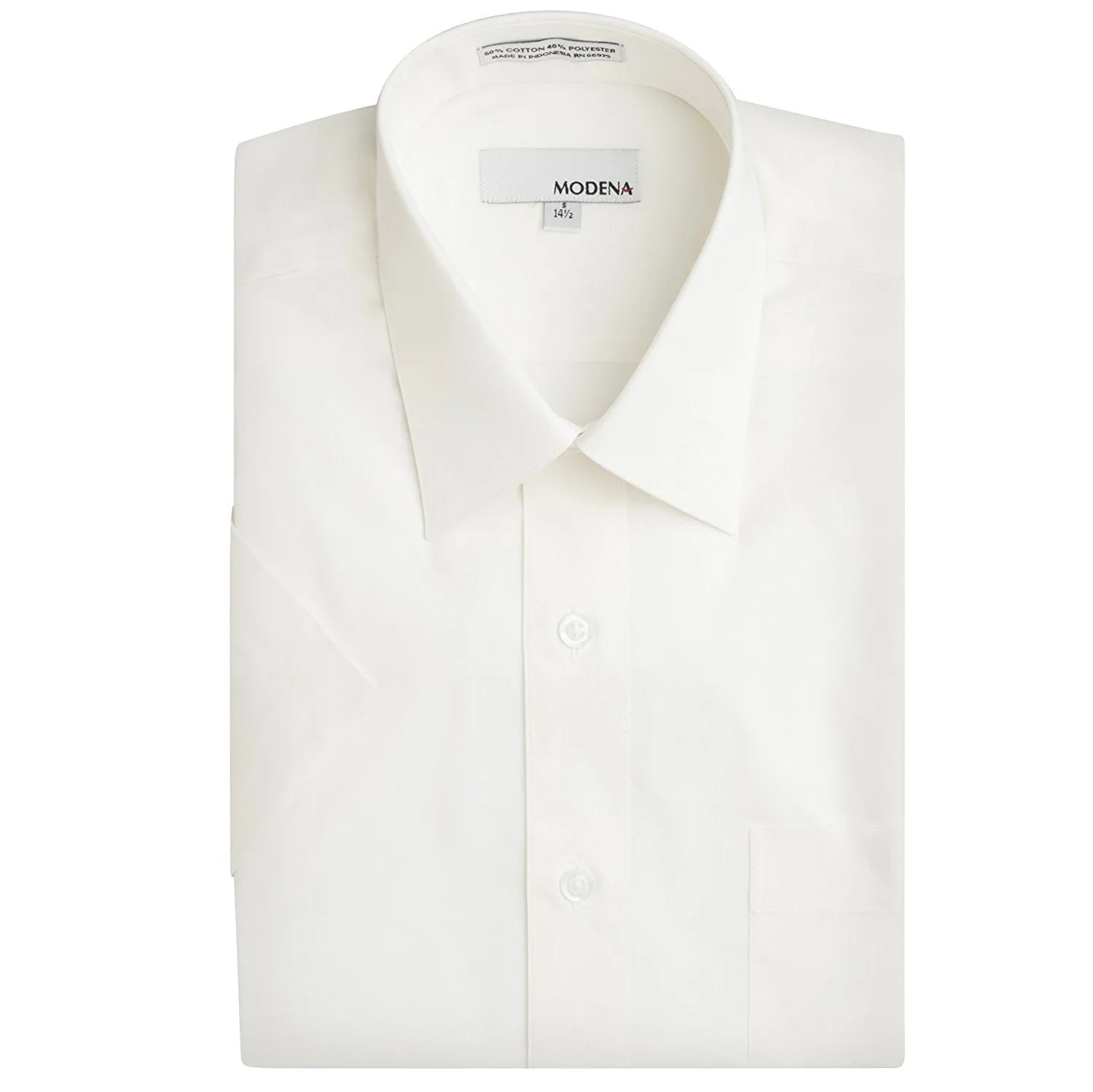 Modena Men's Short Sleeve Solid Dress Shirt - Including Big & Tall