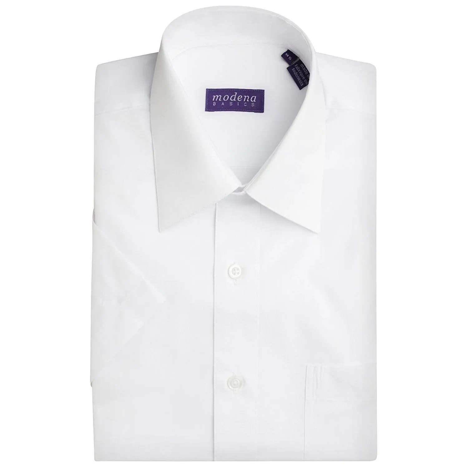 Modena Men's Short Sleeve Solid Dress Shirt - Including Big & Tall