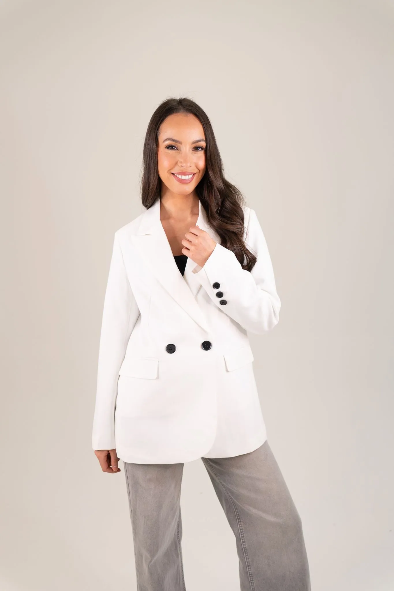 Nadia Blazer In White