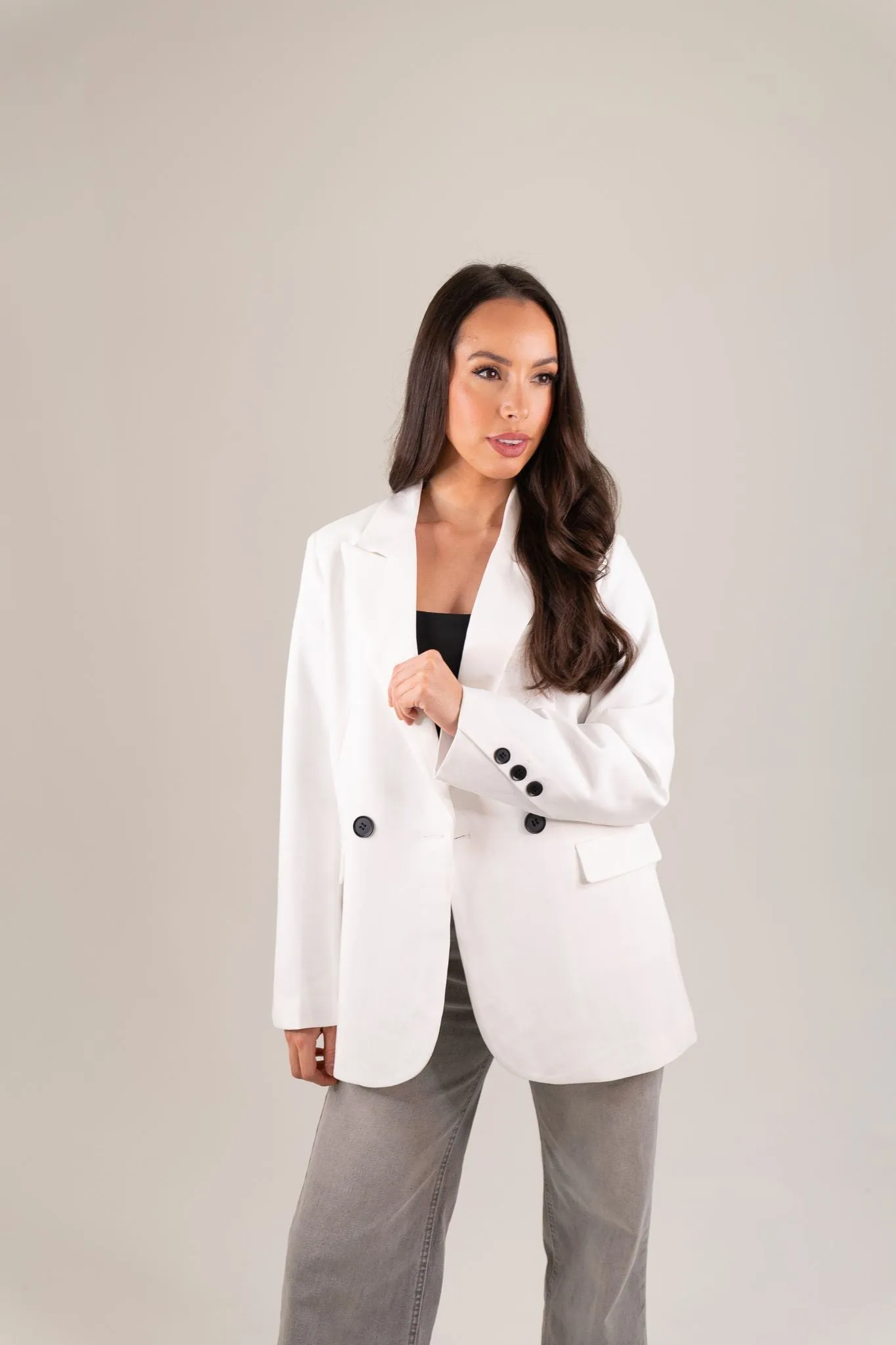 Nadia Blazer In White