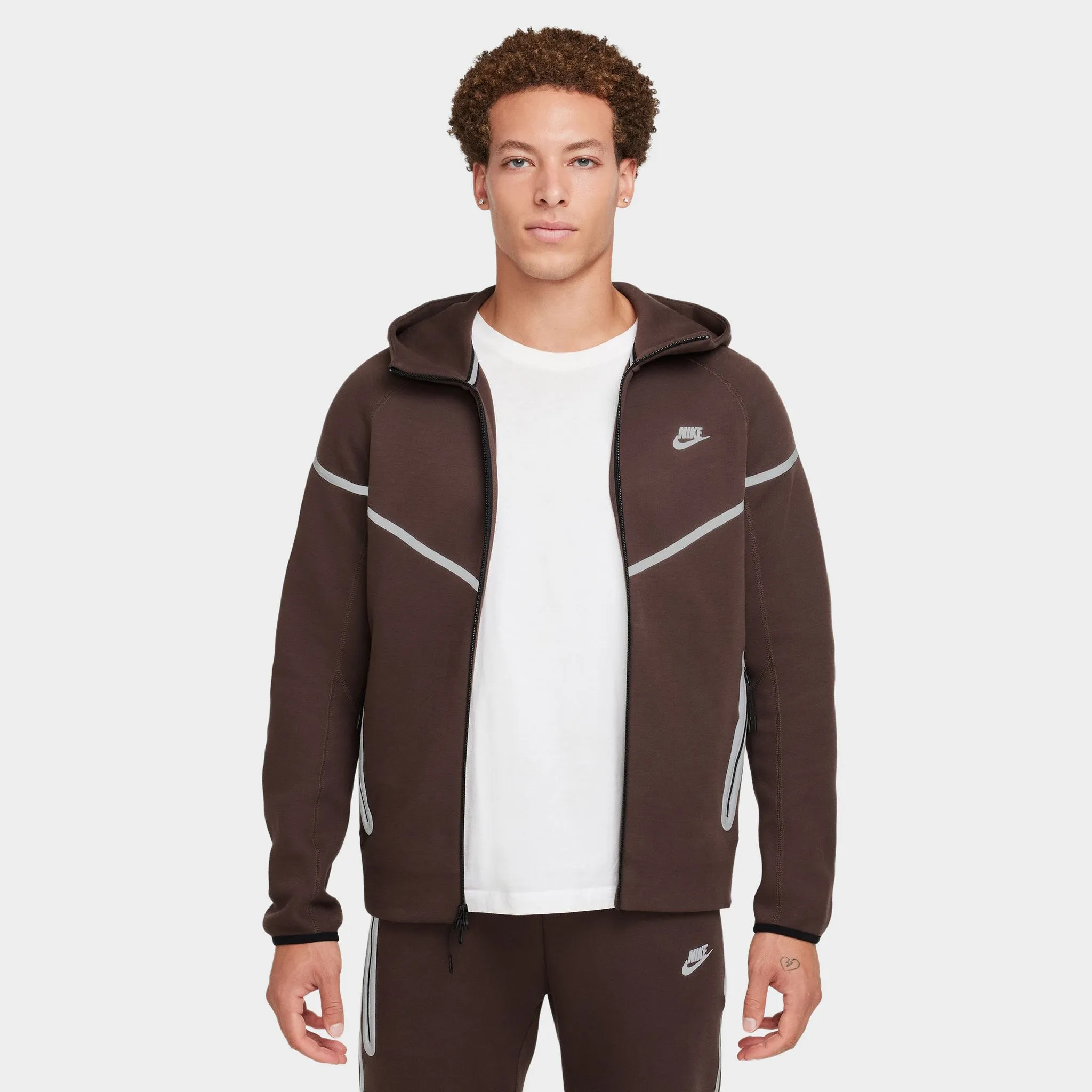 Nike Sportswear Tech Fleece Full-Zip Windrunner Baroque Brown / Bemis Silver