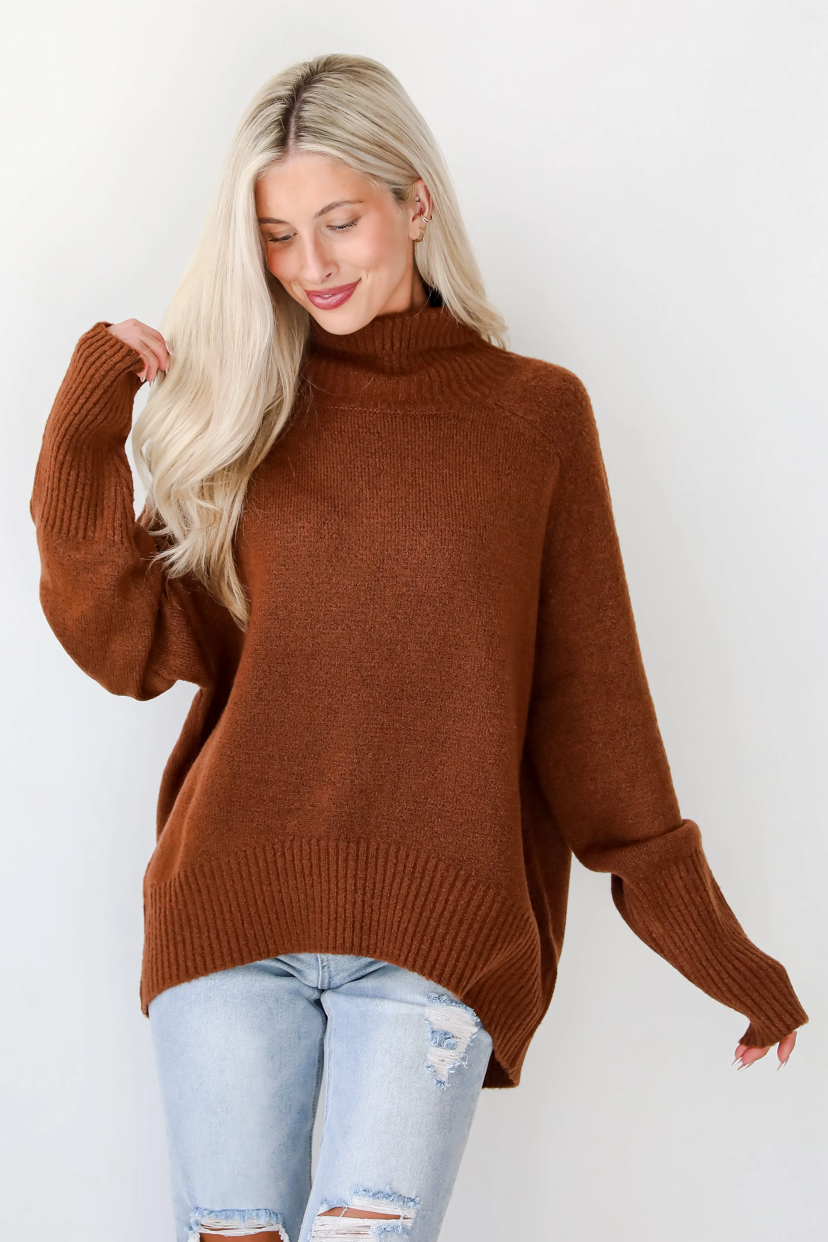 Notably Cozy Turtleneck Oversized Sweater - DOORBUSTER