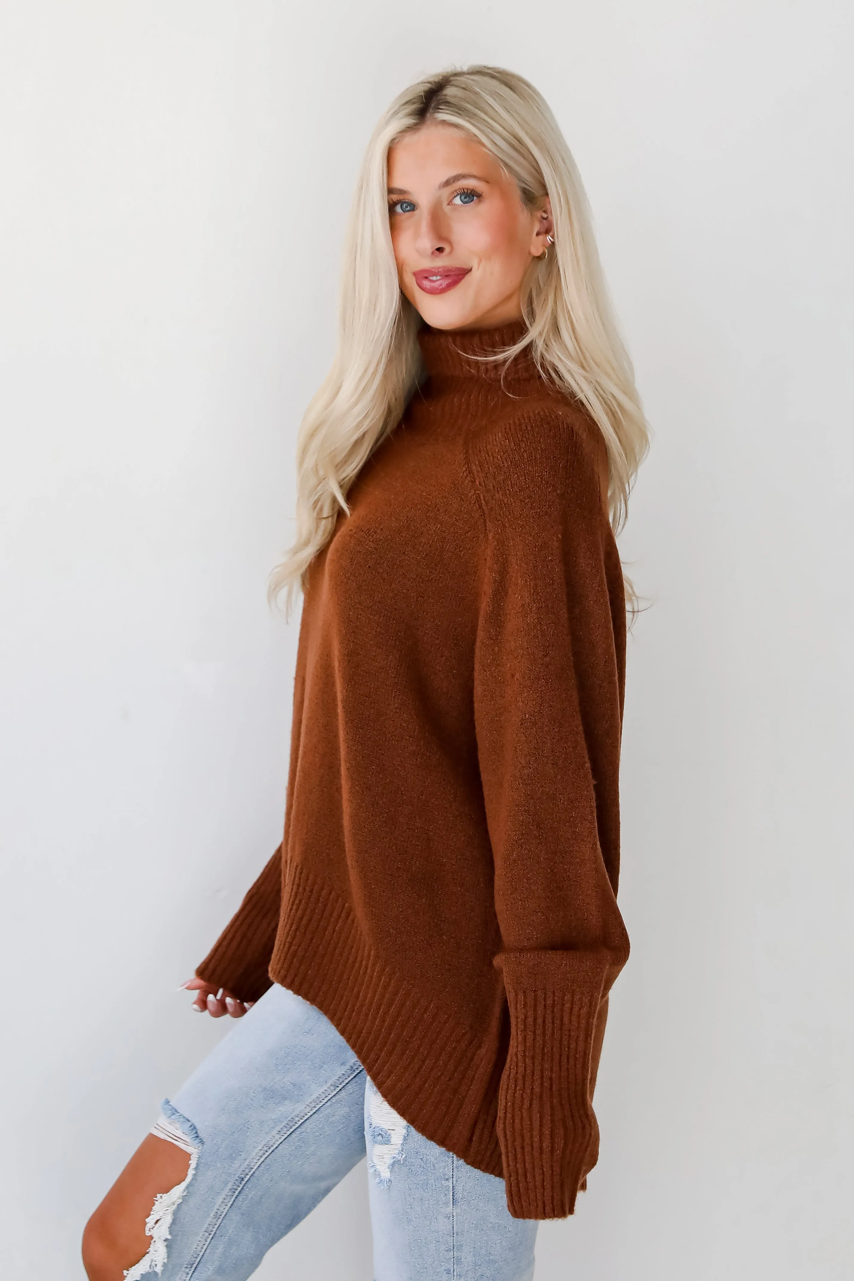 Notably Cozy Turtleneck Oversized Sweater - DOORBUSTER