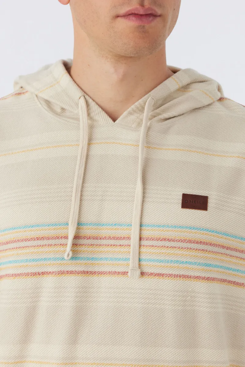 O'Neill Bavaro Stripe Pullover Sweatshirt-Light Khaki