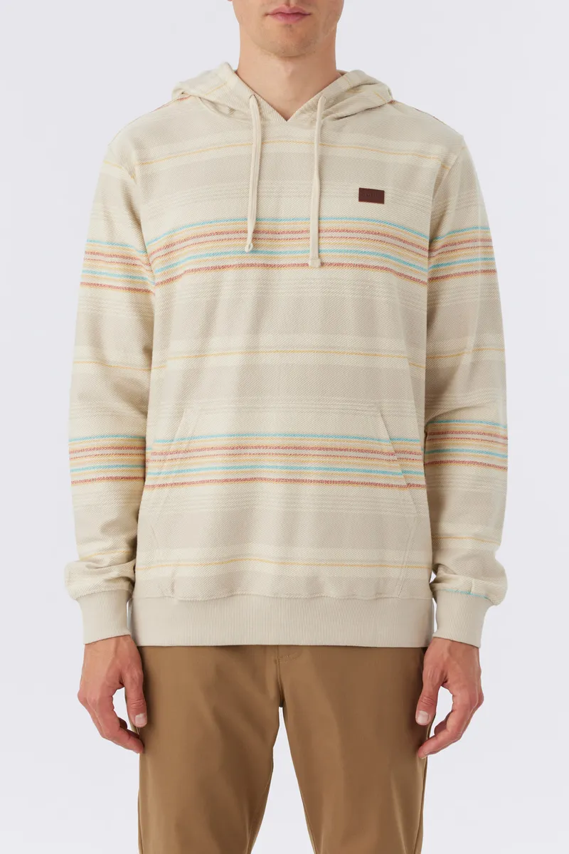 O'Neill Bavaro Stripe Pullover Sweatshirt-Light Khaki