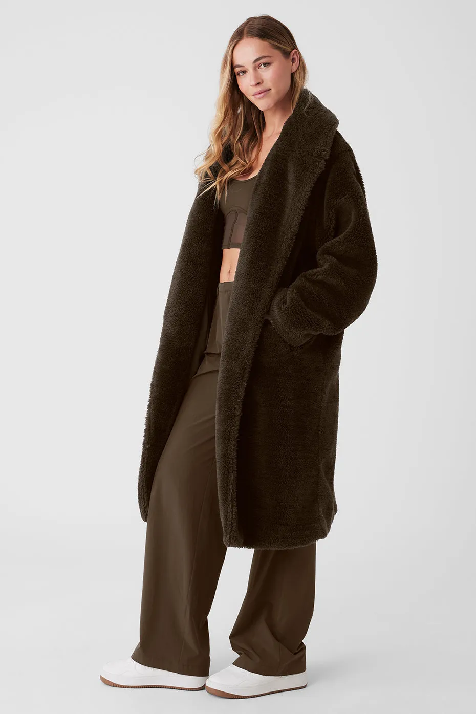 Oversized Sherpa Trench - Espresso