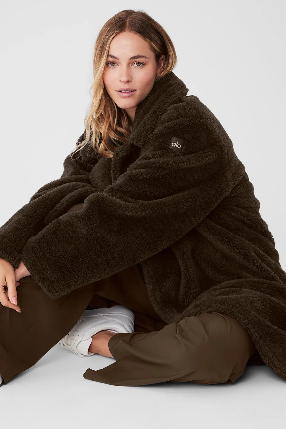 Oversized Sherpa Trench - Espresso