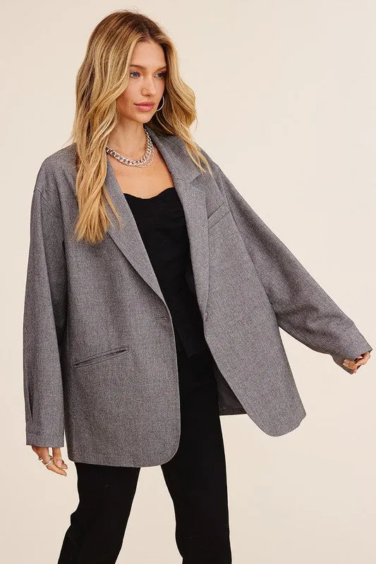 Oversized Solid Blazer