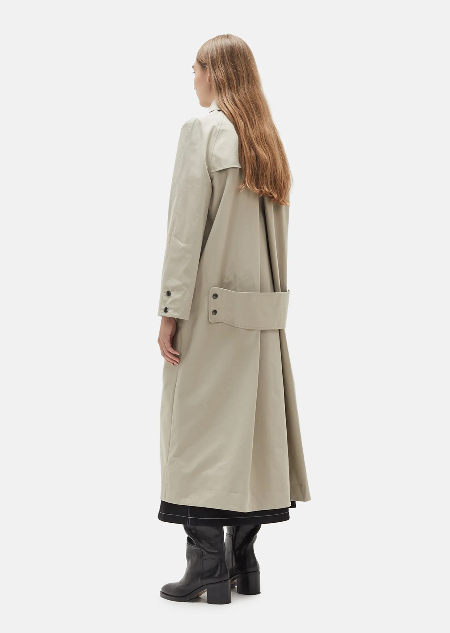 Ovular Cutout Trench Coat