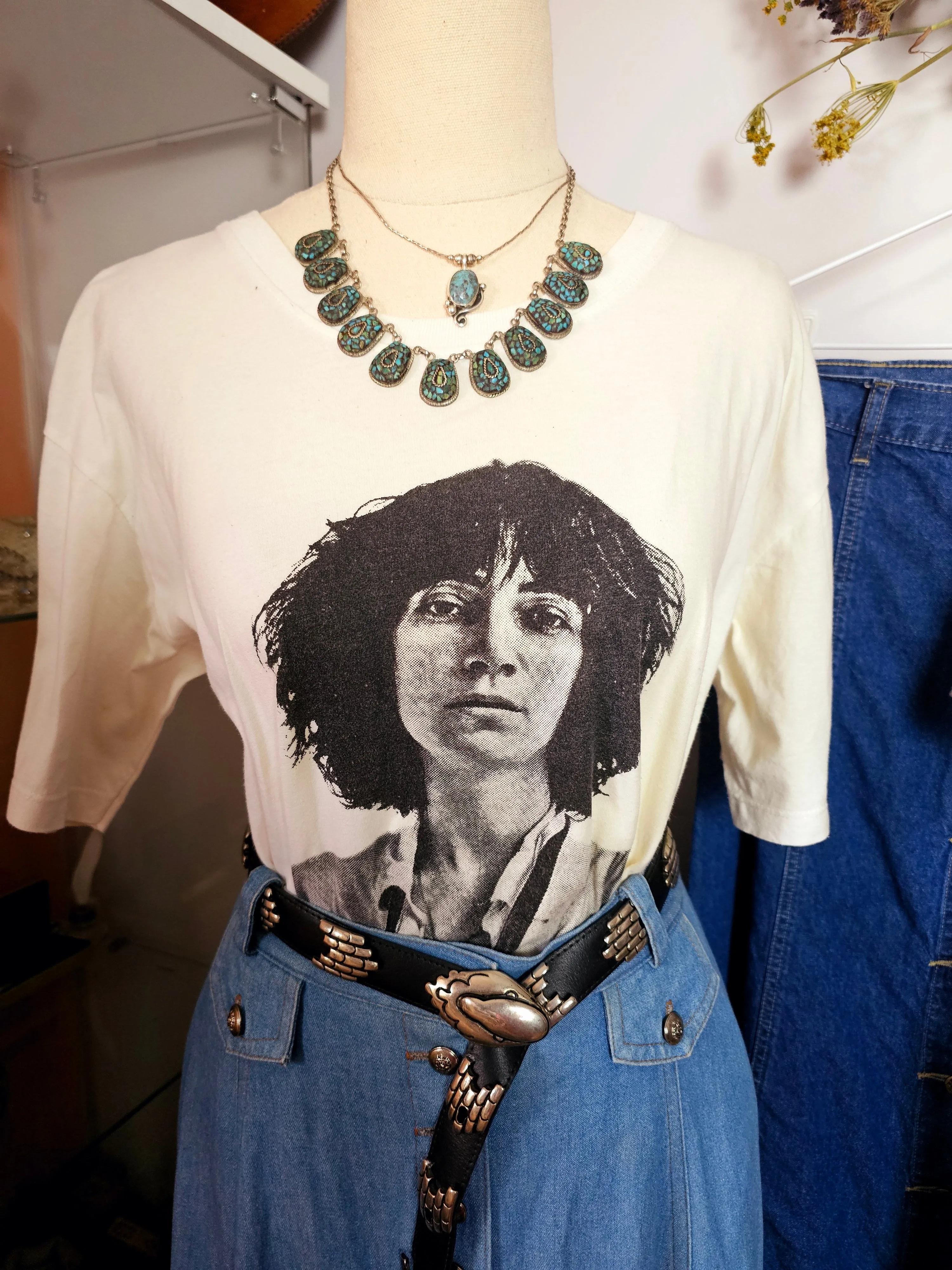 Patti Smith Vintage-Inspired Graphic Tee – White – Lectro Size L