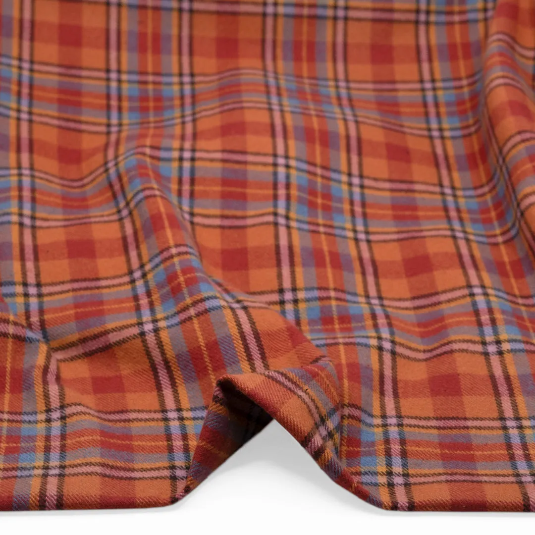 Plaid Classic Cotton Flannel - Sherbert/Blue/Pink