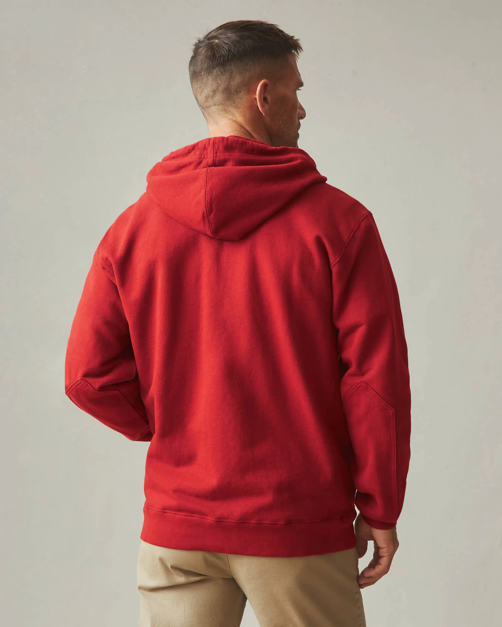 Relaxed Classic Full Zip - Real Red