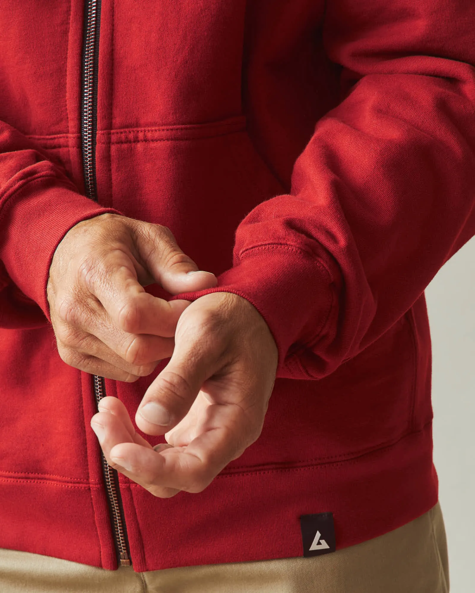 Relaxed Classic Full Zip - Real Red