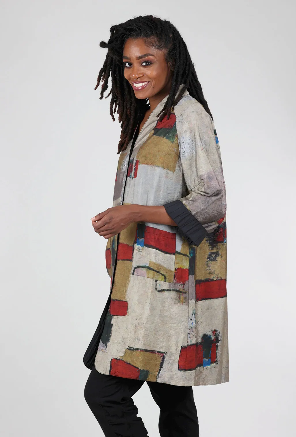 Reversible Long Jacket, Cement