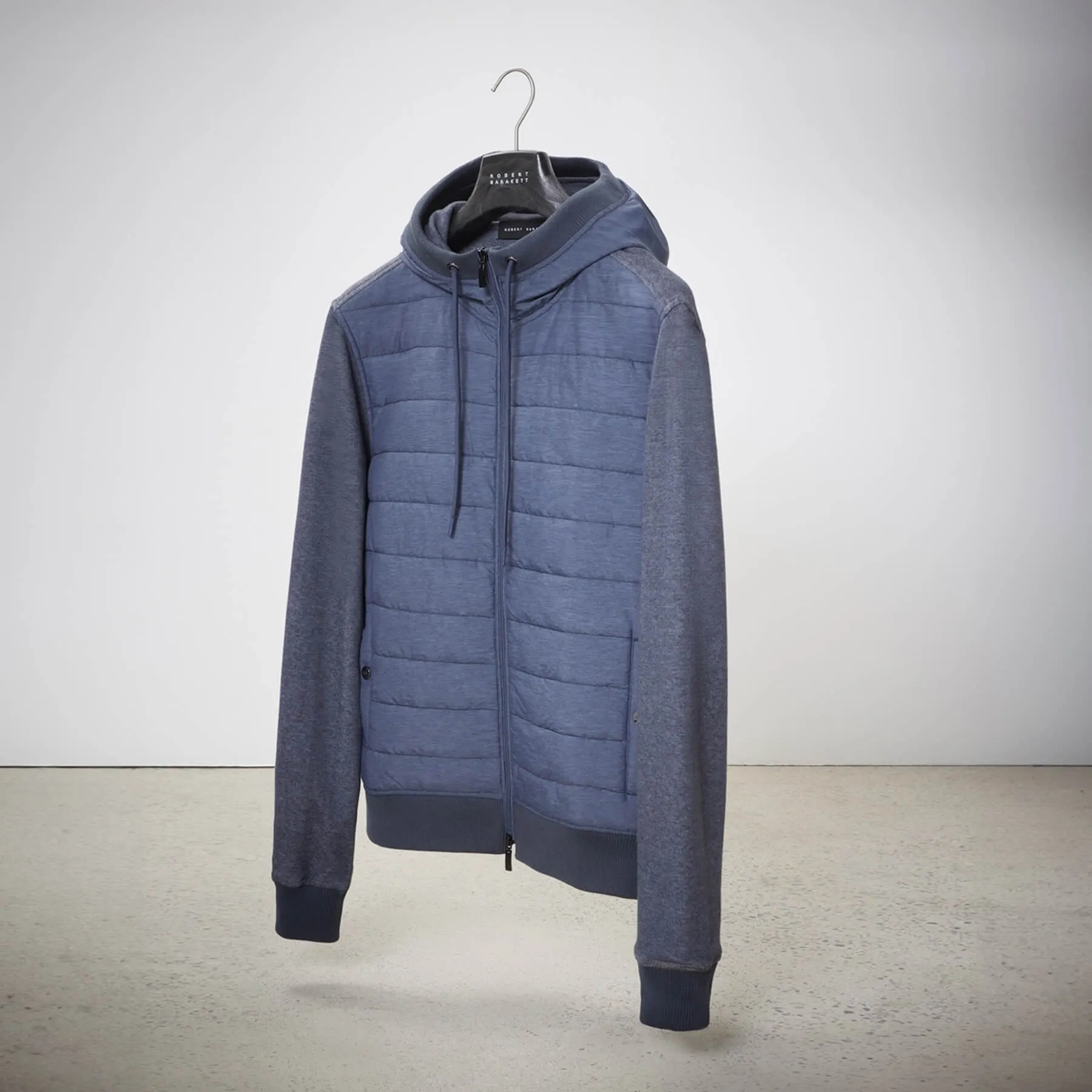 Robert Barakett Cowandame Mixed Media Quilted Jacket - Navy