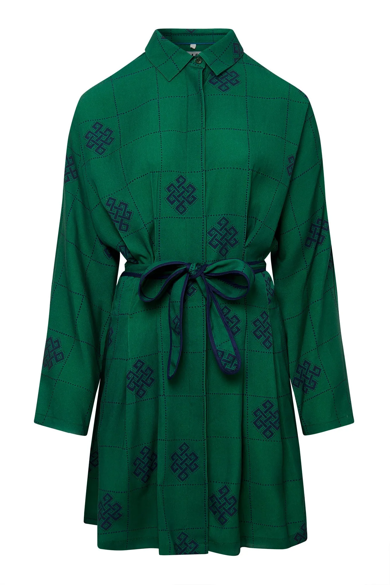 Seba Tencel Dress Green Eternal Knot Print