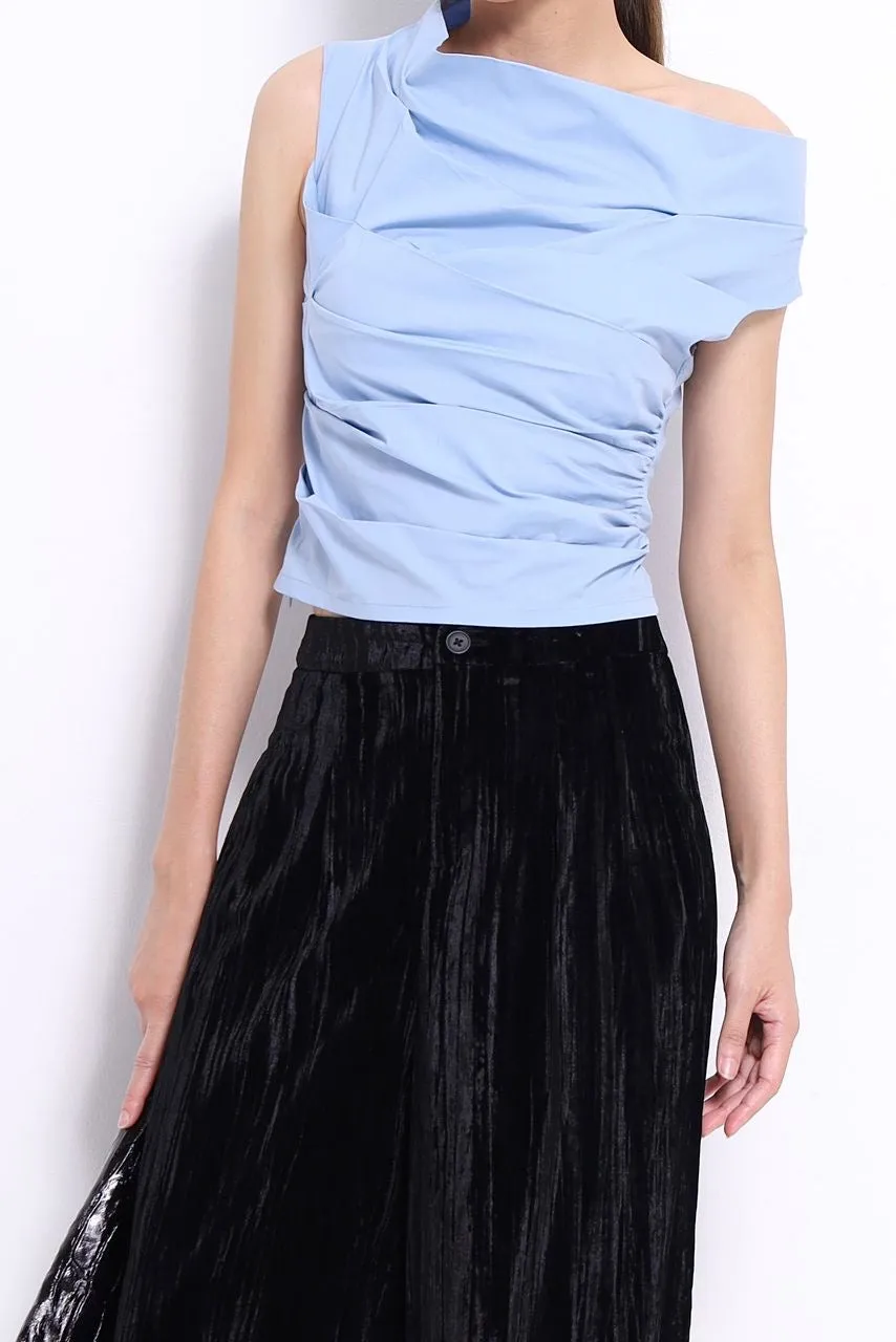 Serena Asymmetrical Drape Blouse