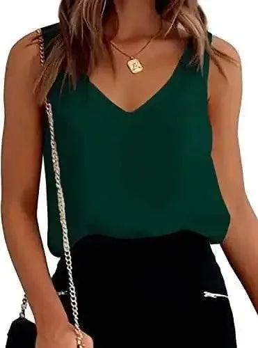 Silky V Neck Sleeveless Camisole