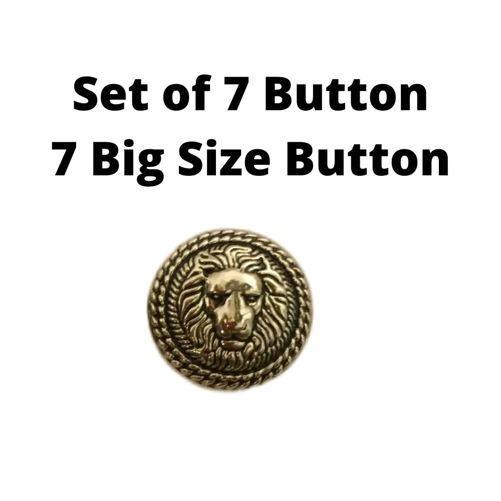 Silver Lion Unique Design Metal Coat Buttons