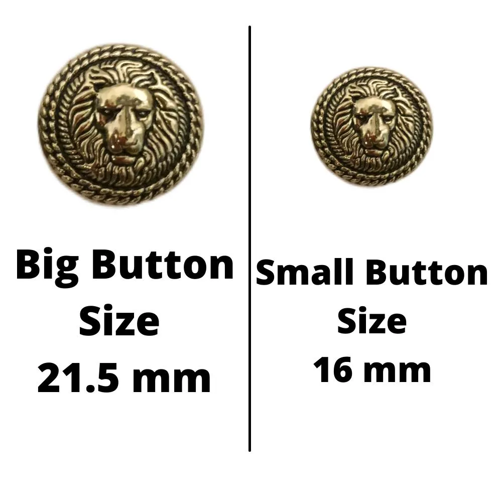 Silver Lion Unique Design Metal Coat Buttons