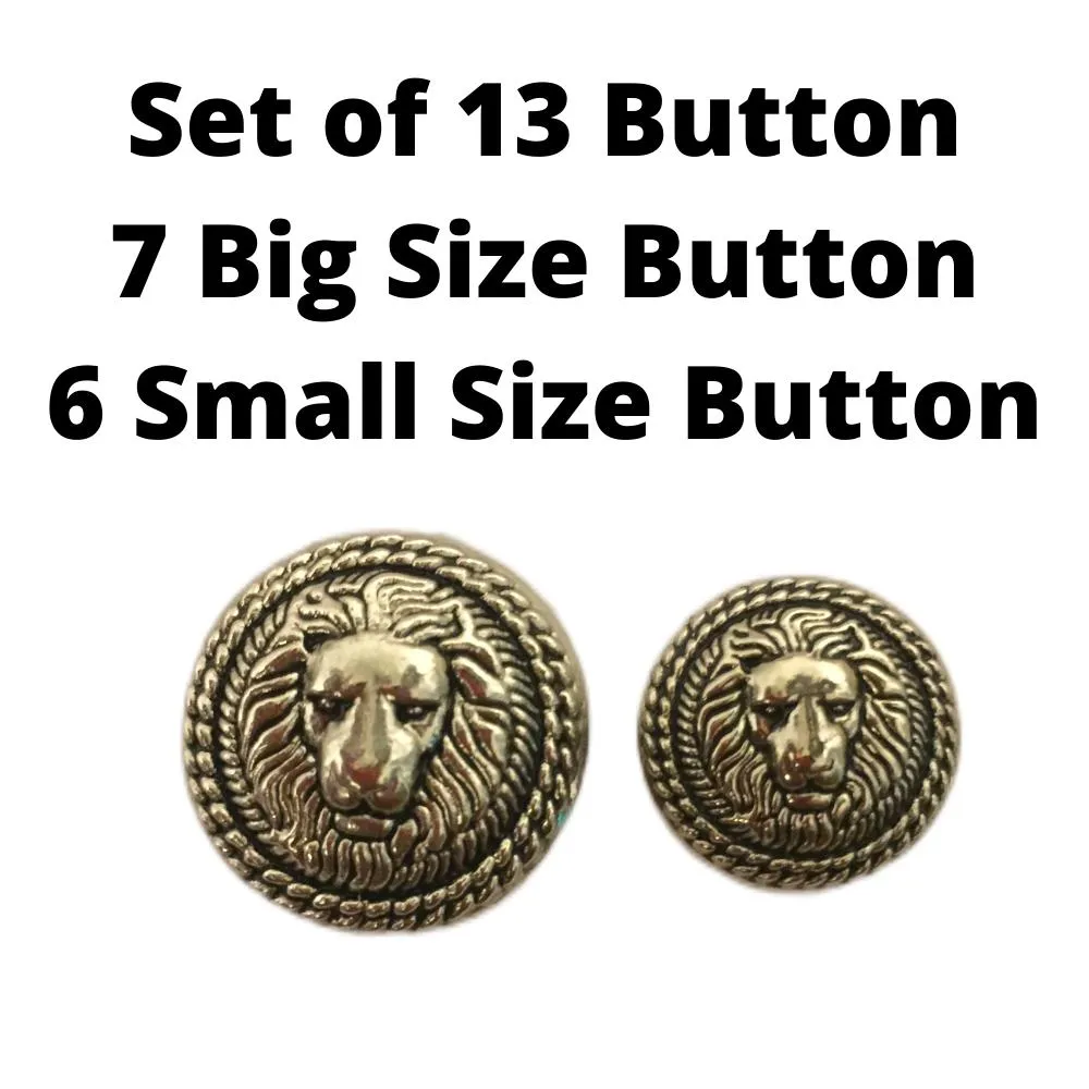 Silver Lion Unique Design Metal Coat Buttons