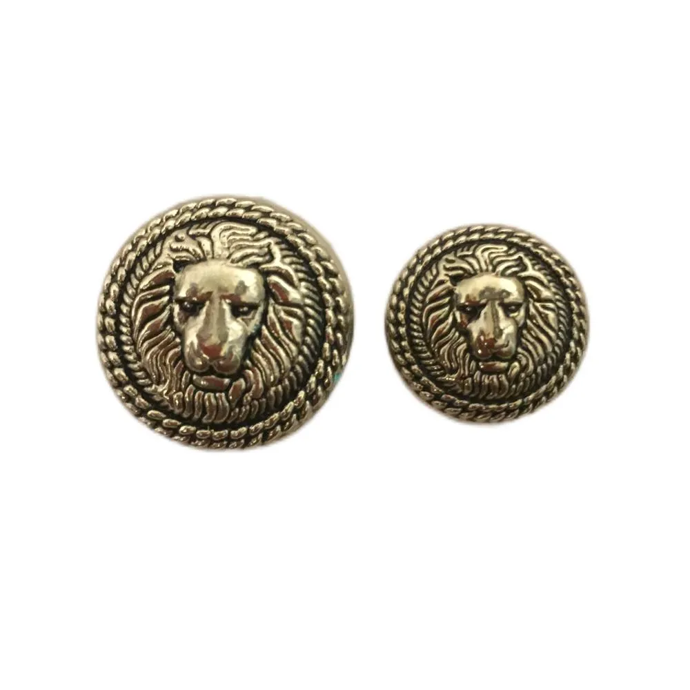 Silver Lion Unique Design Metal Coat Buttons