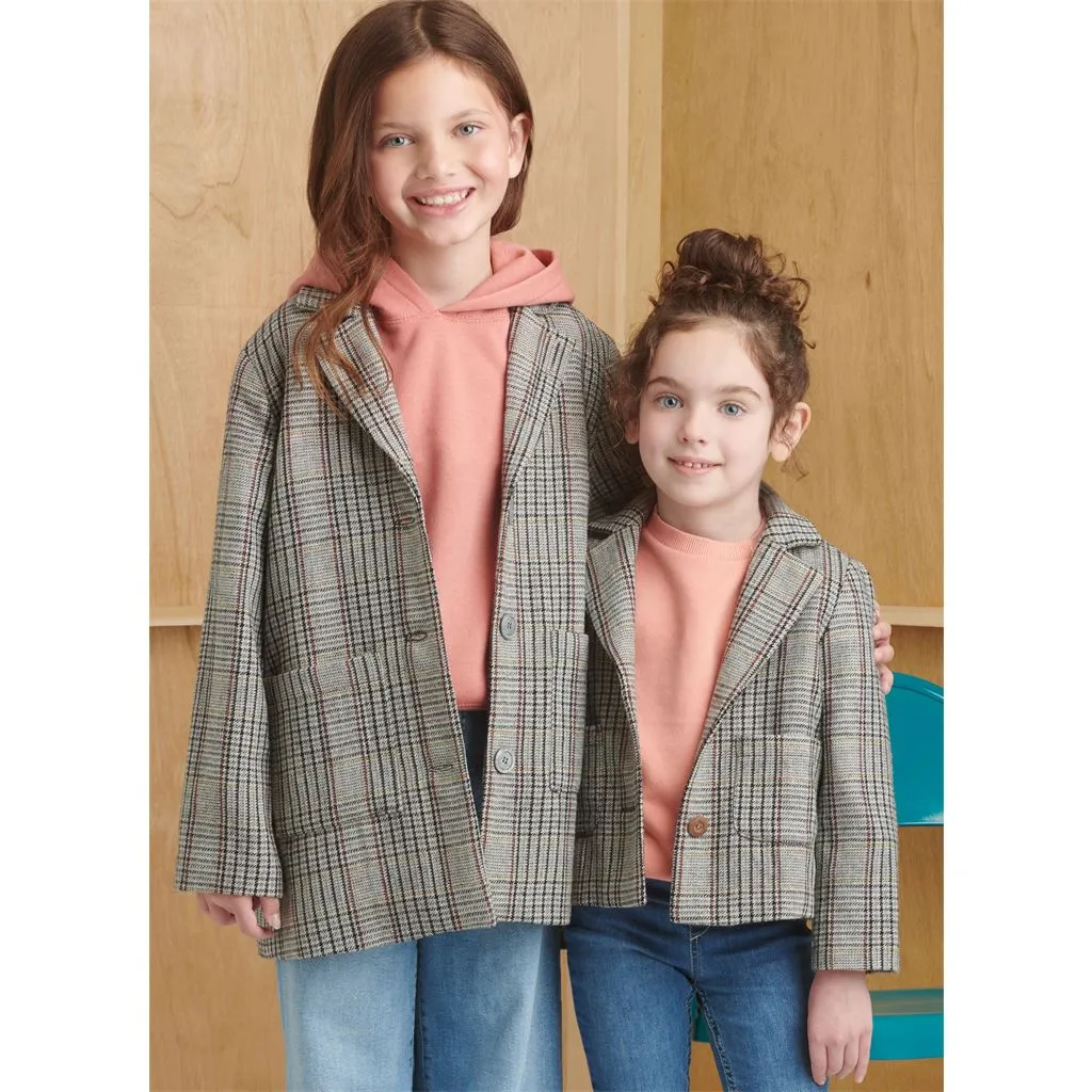 Simplicity Sewing Pattern S9831 Children's and Girls' Jacket in Two Lengths