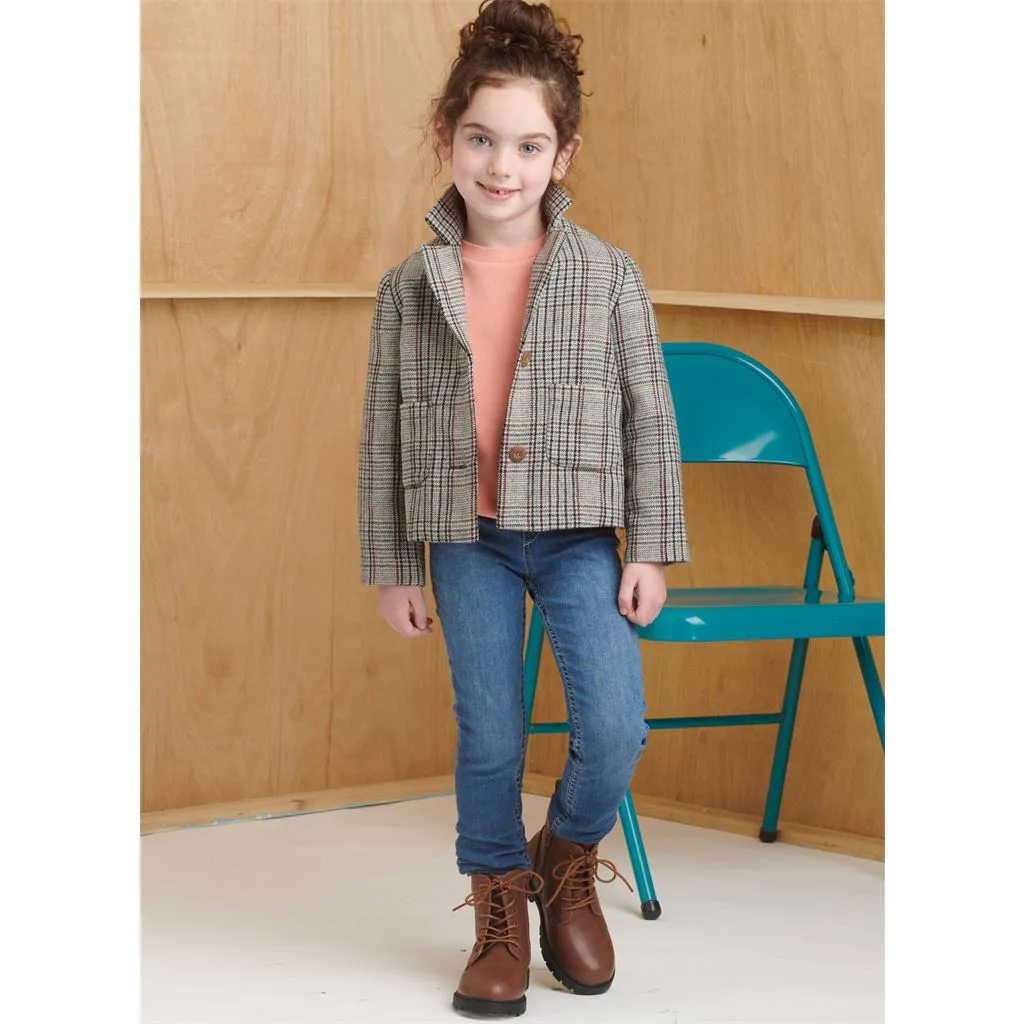 Simplicity Sewing Pattern S9831 Children's and Girls' Jacket in Two Lengths