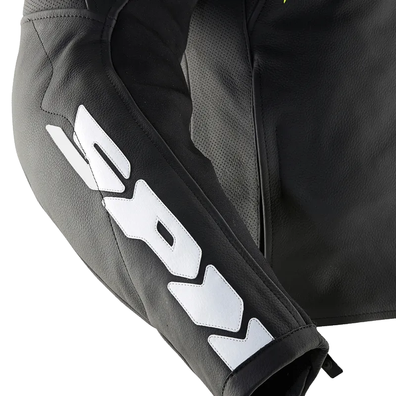 Spidi Evo Rider Leather Sports Jacket - Black / White