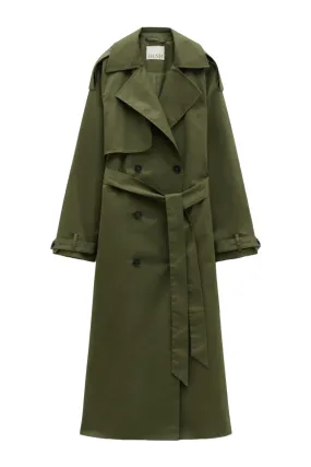 Stella Long Khaki Trench Jacket