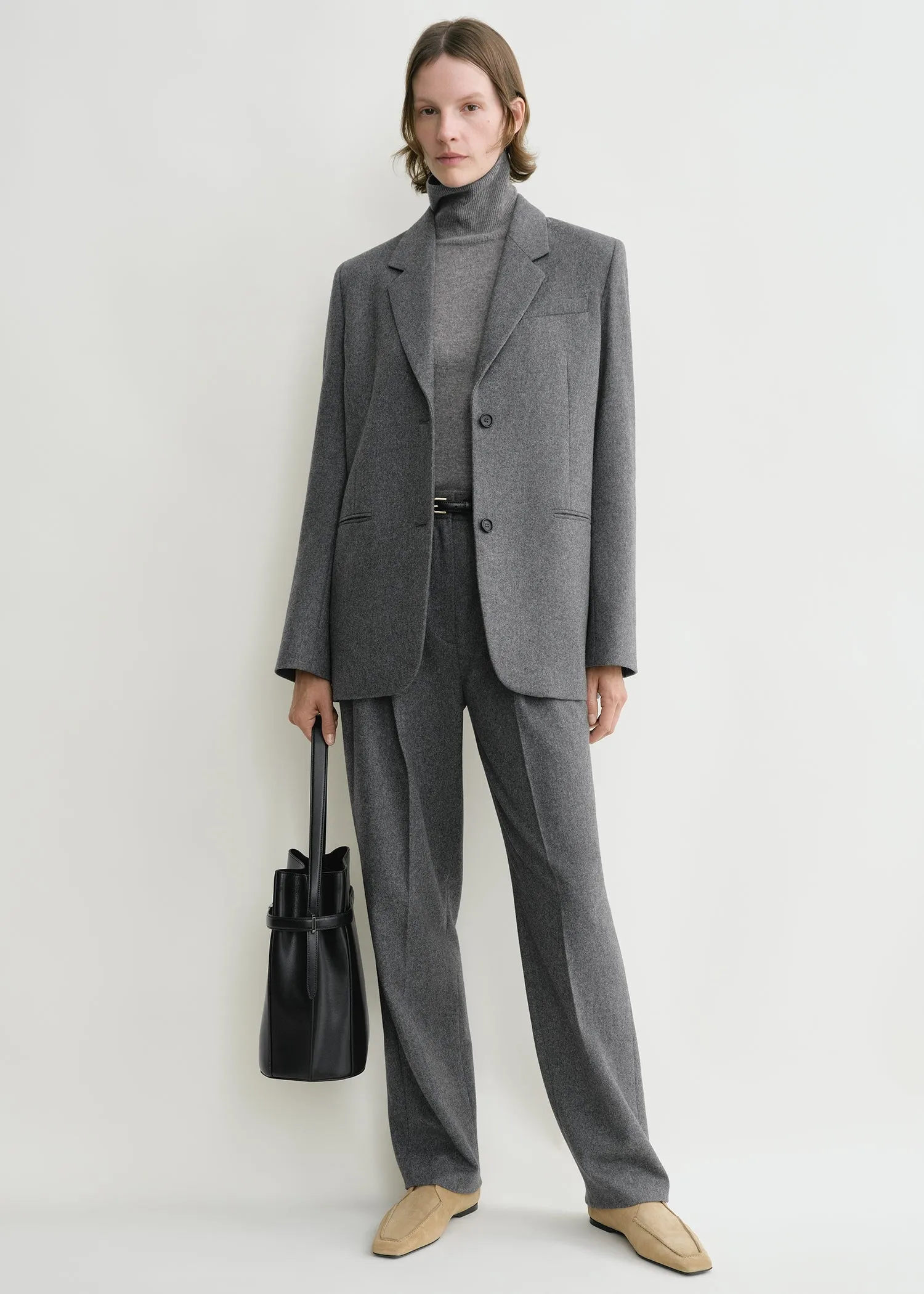 Tailored suit jacket grey mélange