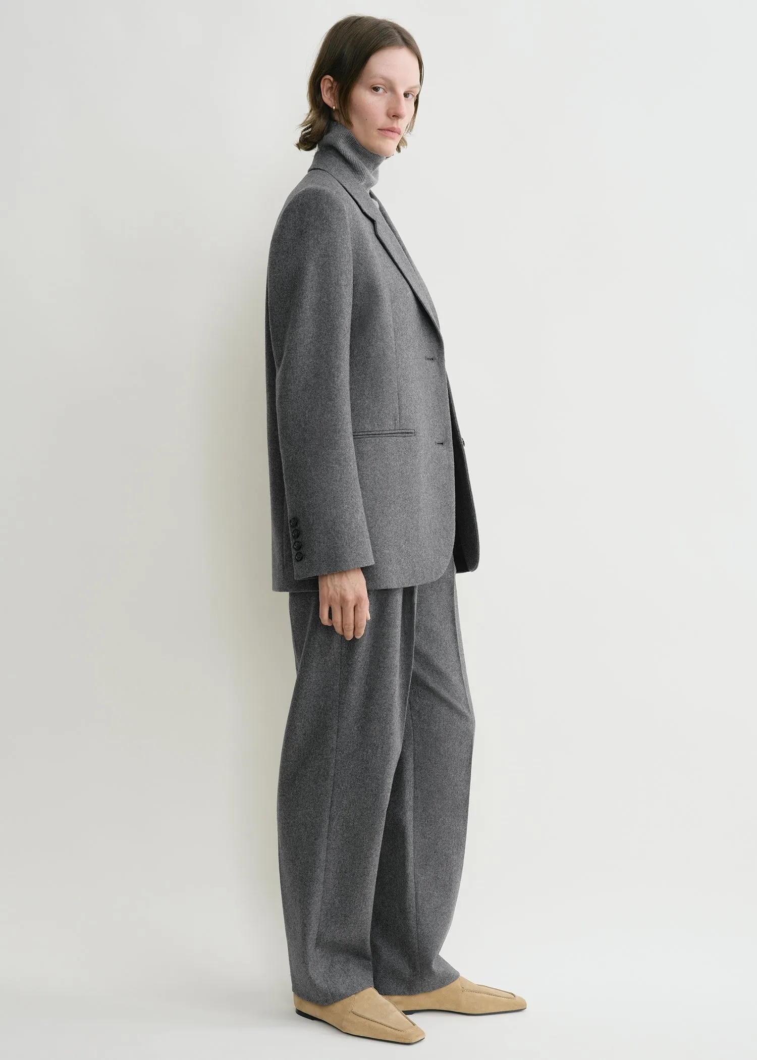 Tailored suit jacket grey mélange