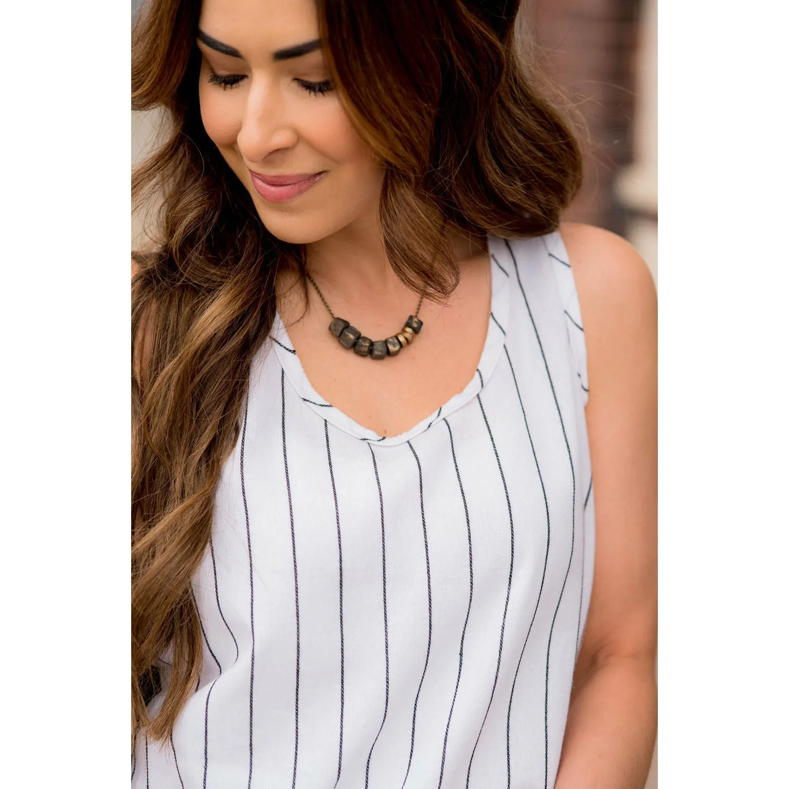 Thin Striped Front Tank