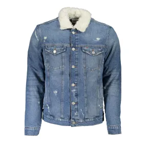 Tommy Hilfiger Blue Cotton Men Jacket