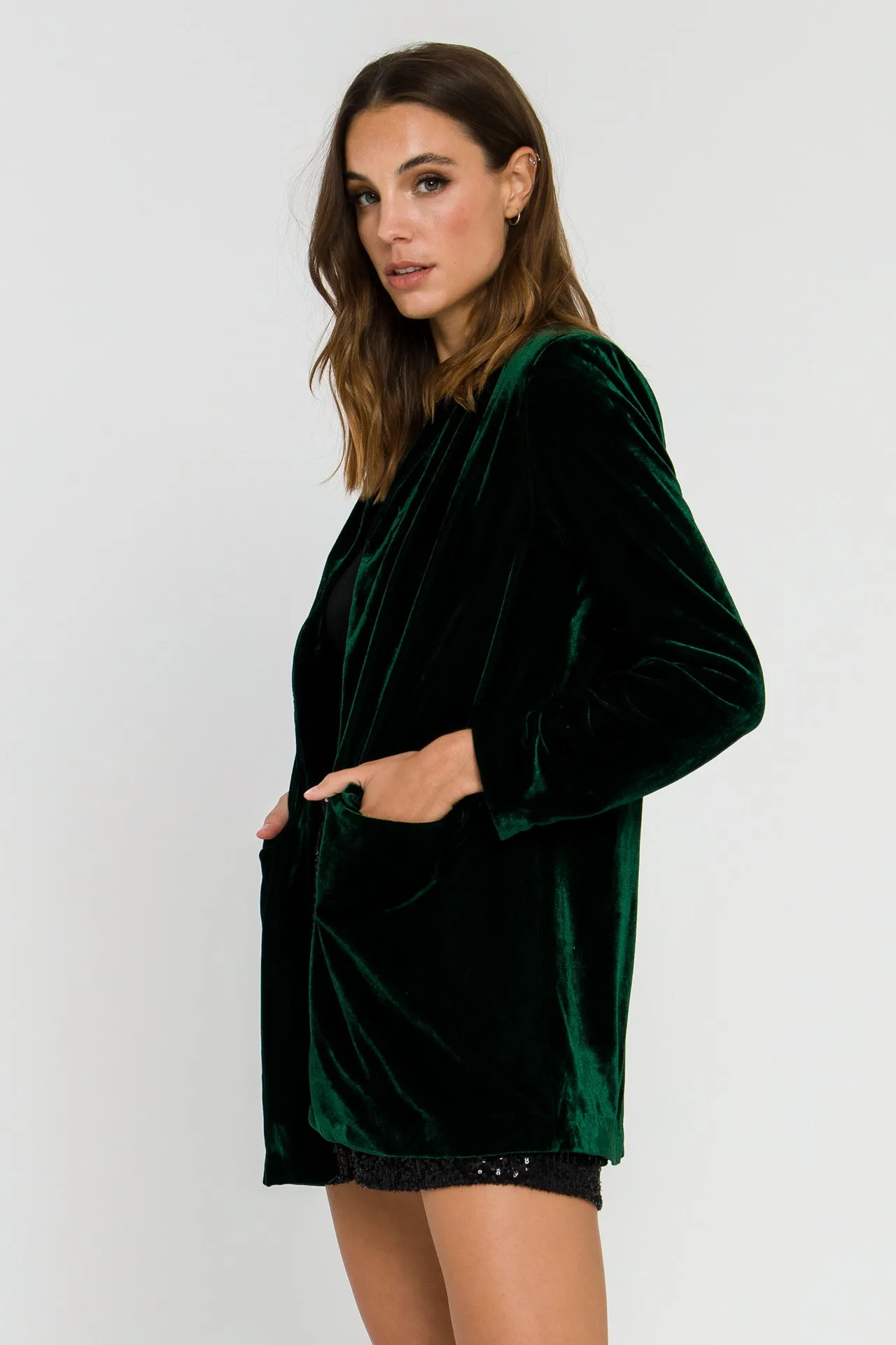 Velvet Loose Fit Blazer