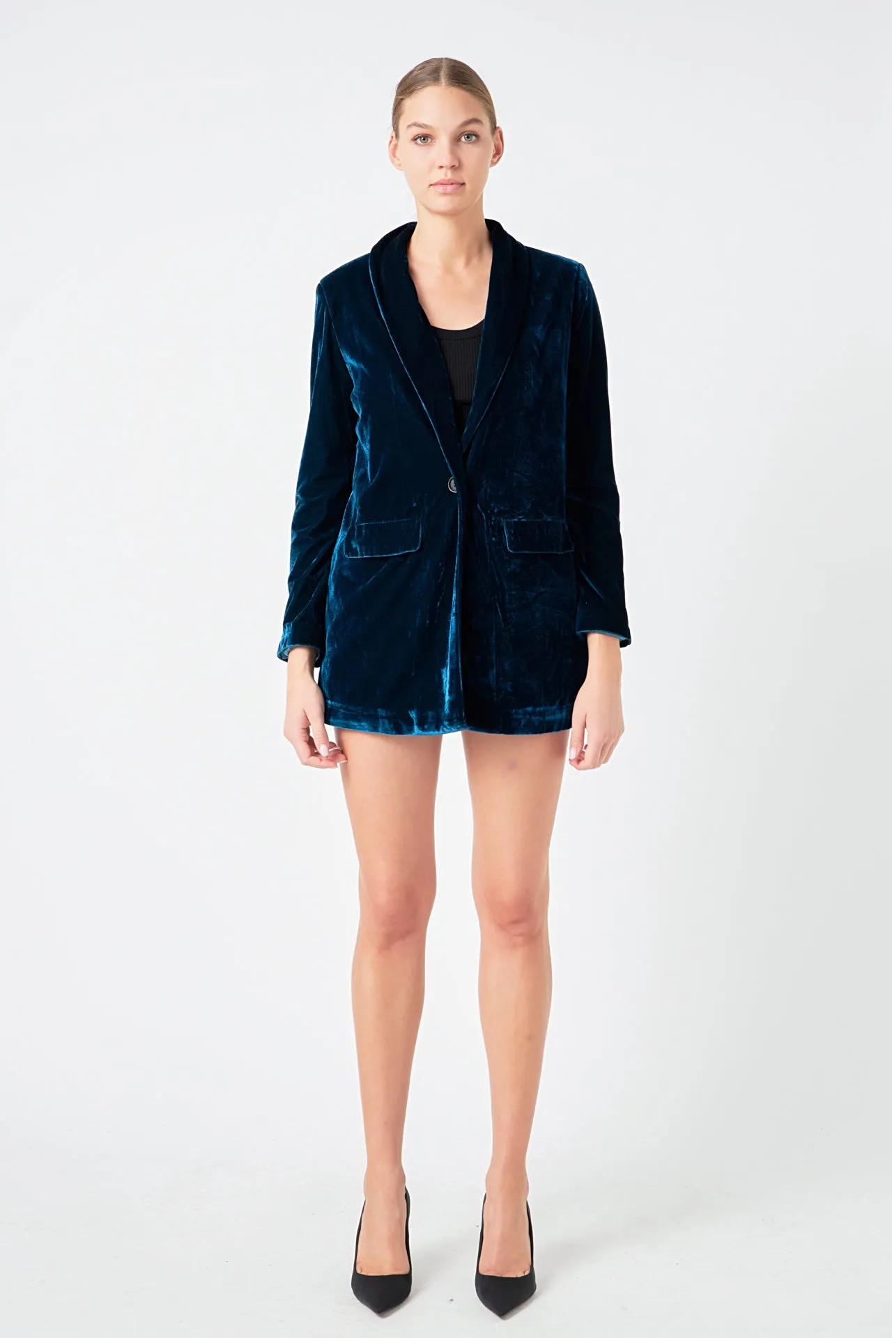 Velvet Loose Fit Blazer