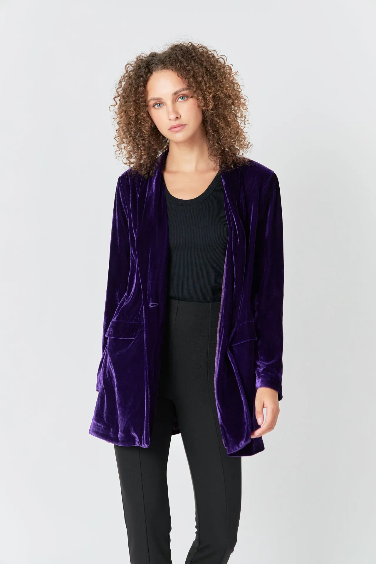 Velvet Loose Fit Blazer