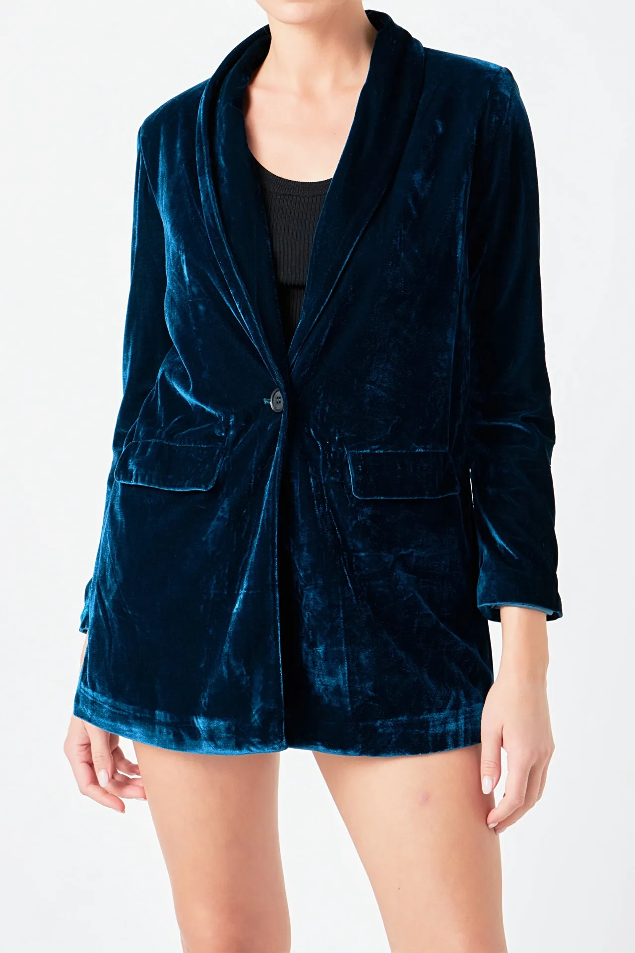 Velvet Loose Fit Blazer