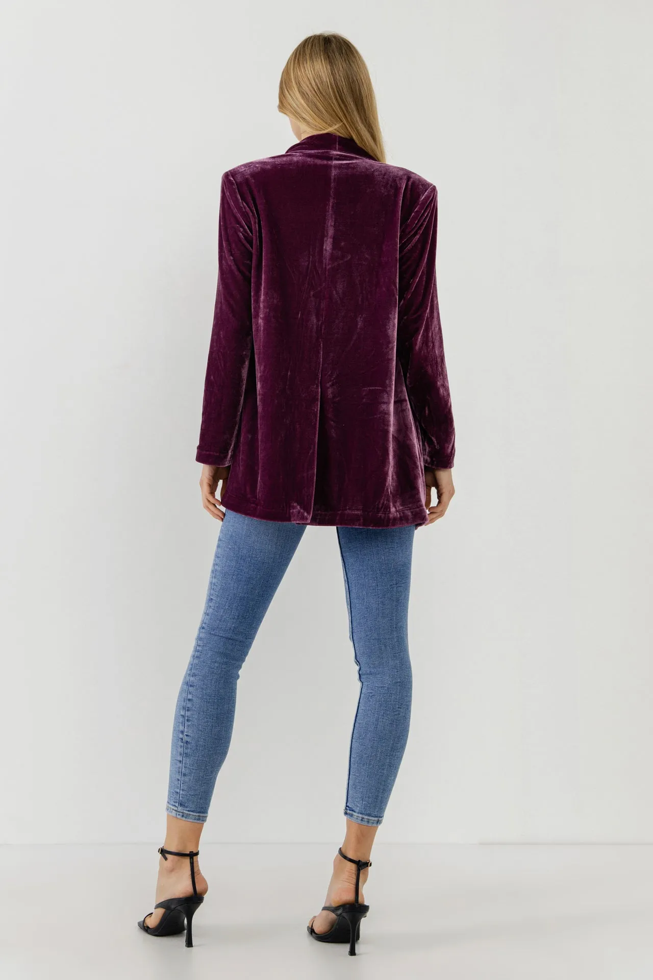 Velvet Loose Fit Blazer